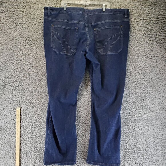 Apparel Collection Jeans Mens 50x32 Blue McDonald's Straight Fit Stretch Denim - Picture 9 of 10